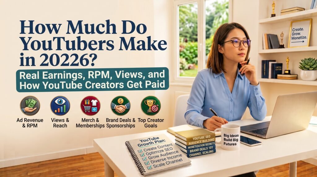 How Much Do YouTubers Make in 2026? Real Earnings, RPM, Views, and How YouTube Creators Get Paid